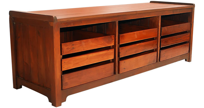 Kahoyan Bench with 3 Drawers